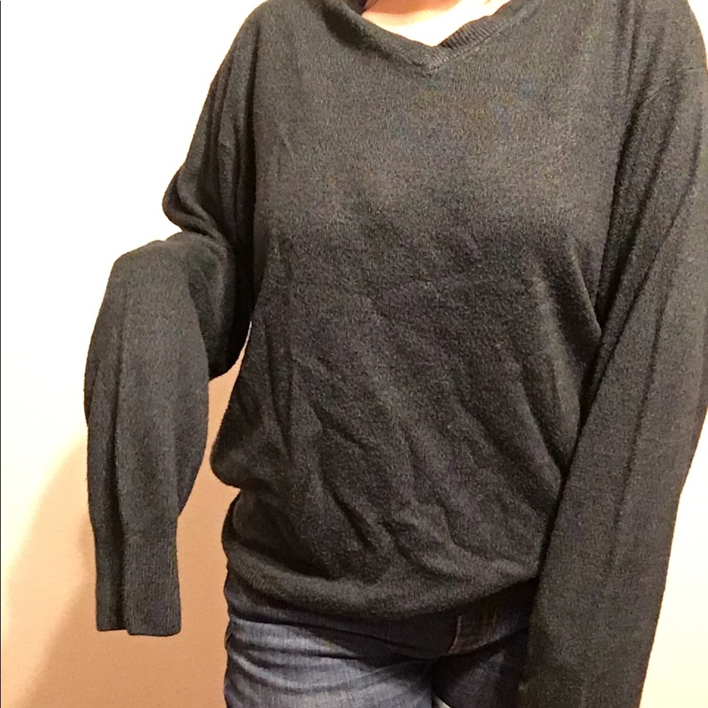 Jantzen Dark Teal Vneck Acrylic Sweater